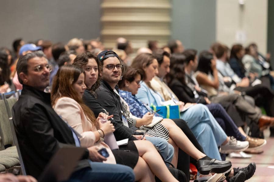 Attendees pay attention during Funworld Presents: Designing for 2026 and Beyond EDUSession at IAAPA Expo 2023